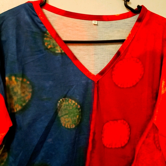 Fashion Concept women’s medium colorful deco print pullover blouse. NWT - Picture 4 of 8